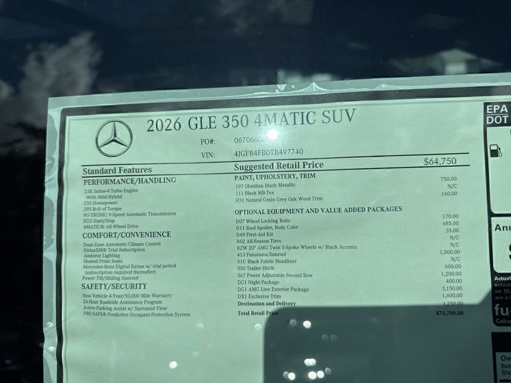 New 2026 Mercedes-Benz GLE 350 4MATIC image 12