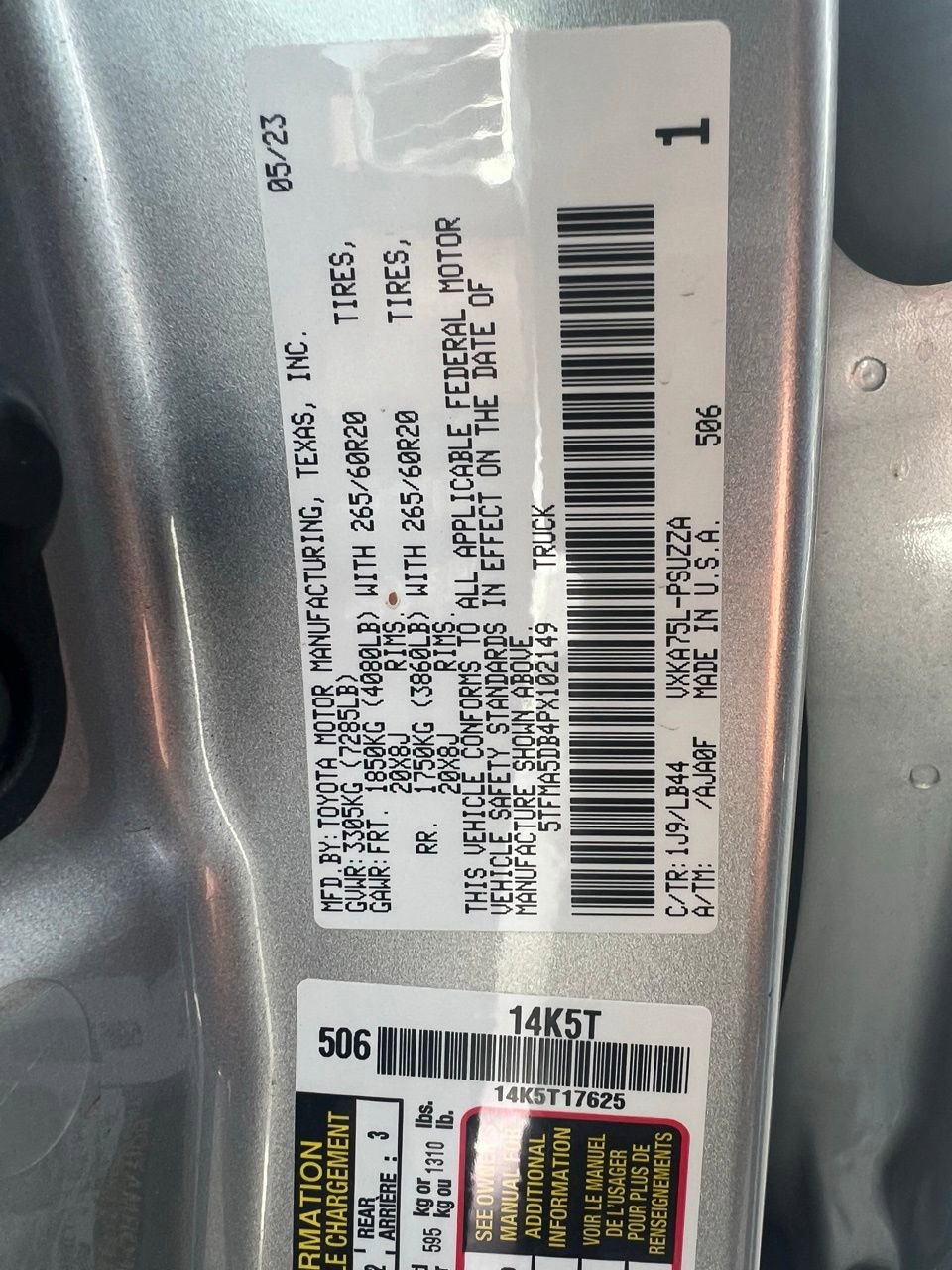 Used 2023 Toyota Tundra 1794 Edition w/ Advanced Package AWD/4WD image 5