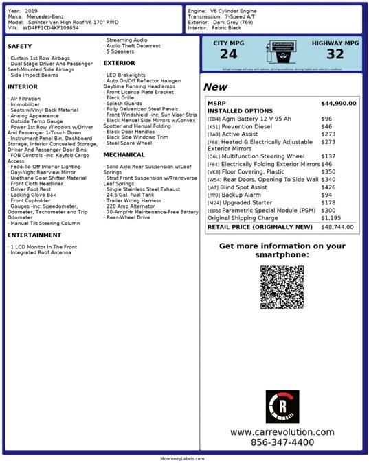 Used 2019 Mercedes-Benz Sprinter 170 image 8