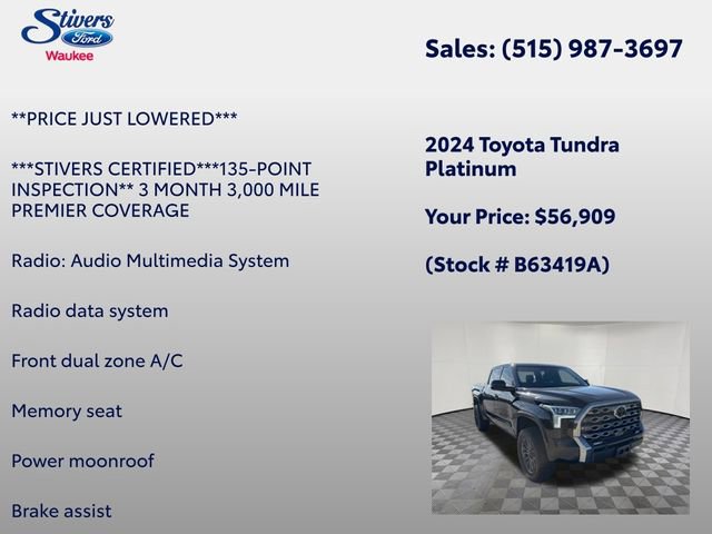 Used 2024 Toyota Tundra Platinum AWD/4WD image 8