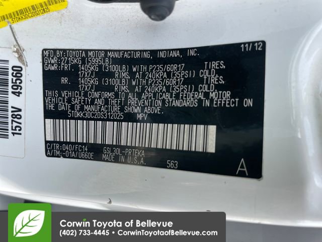 Used 2013 Toyota Sienna LE FWD image 10