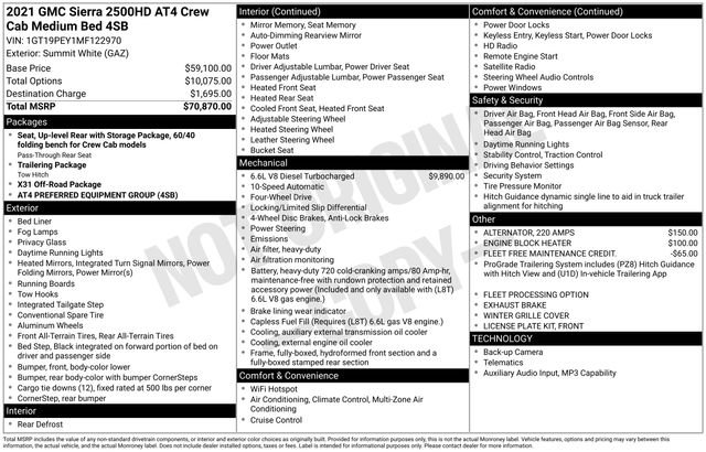 Used 2021 GMC Sierra 2500 AT4 image 3