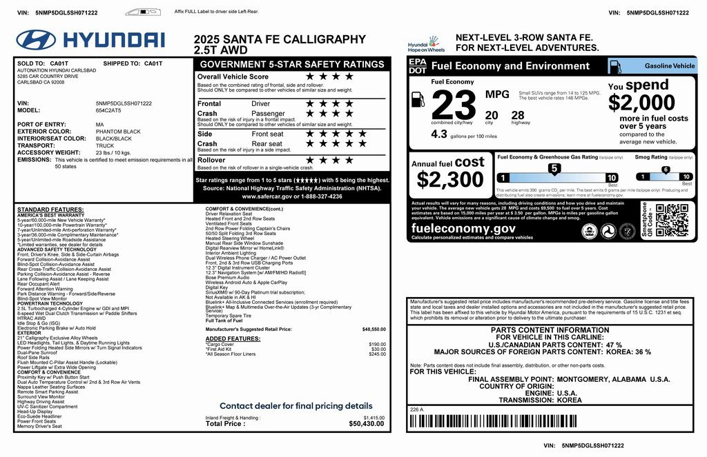 Used 2025 Hyundai Santa Fe Calligraphy image 4