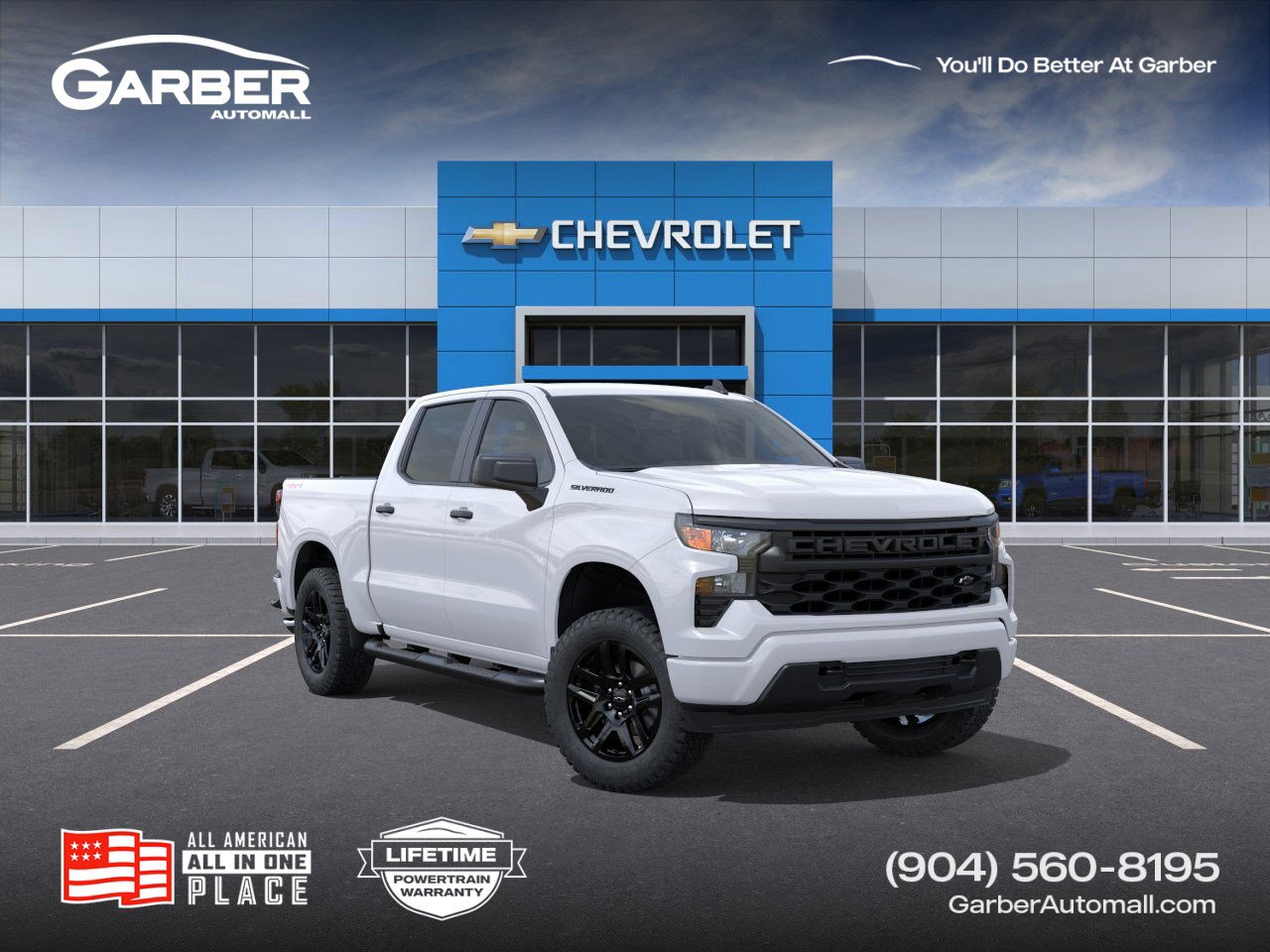 New 2025 Chevrolet Silverado 1500 Custom w/ Turbomax Blackout Package