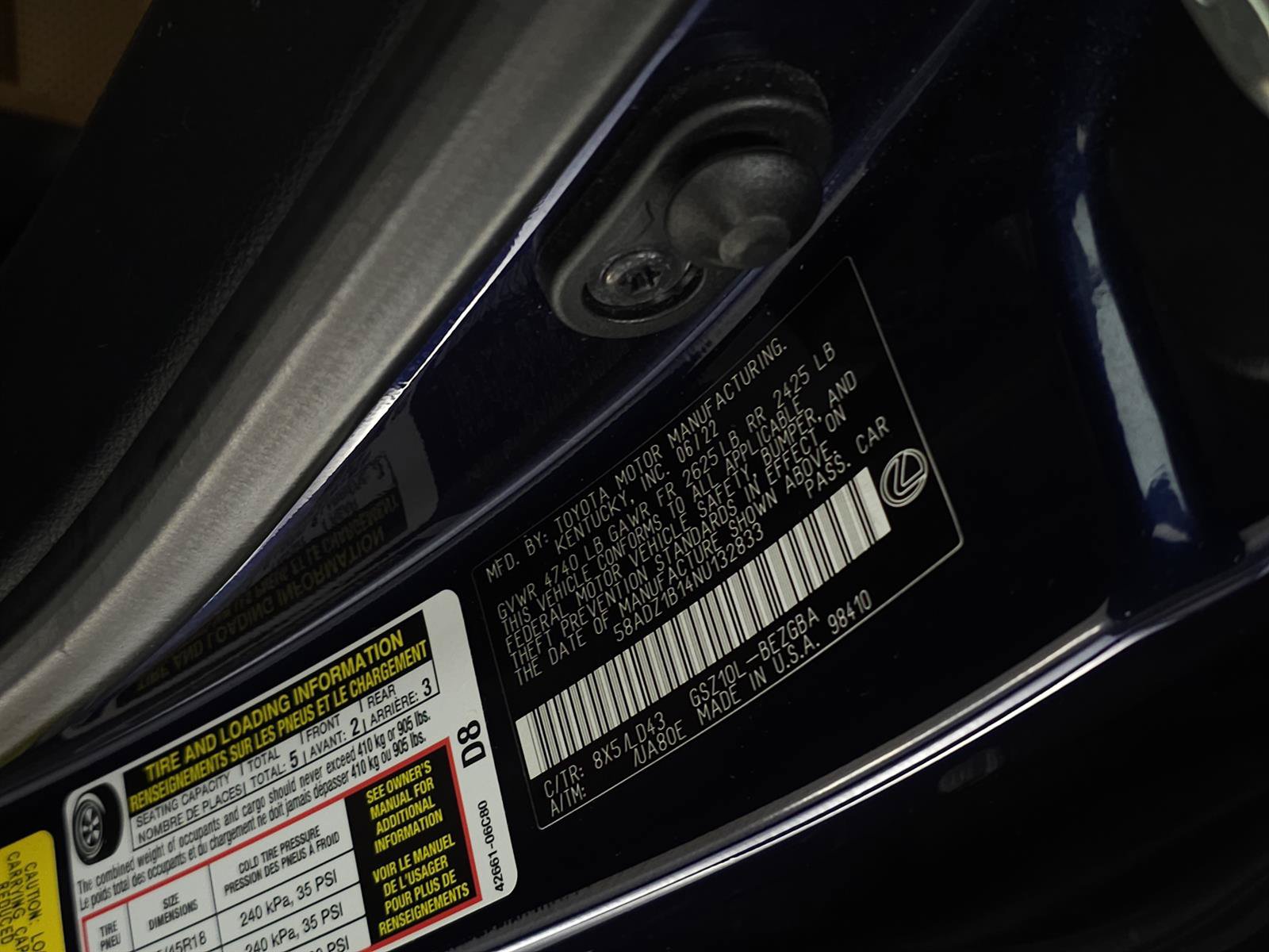 Used 2022 Lexus ES 350 w/ Premium Package FWD image 30