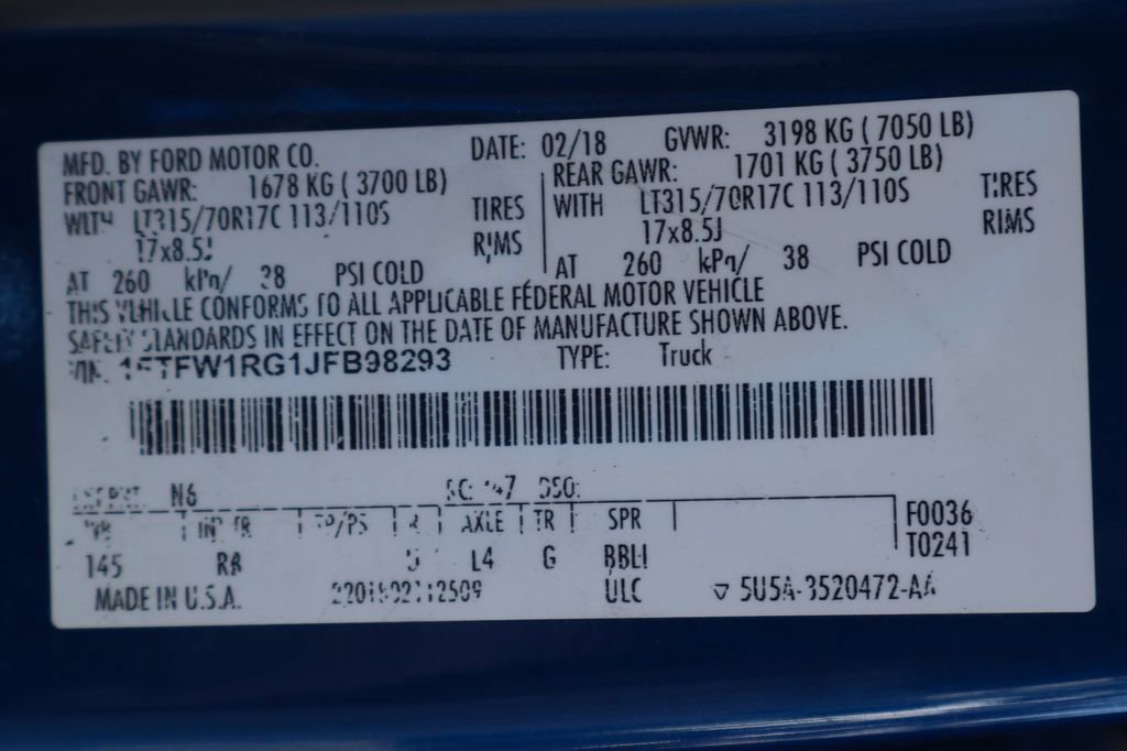 Used 2018 Ford F150 Raptor w/ Equipment Group 802A Luxury image 64