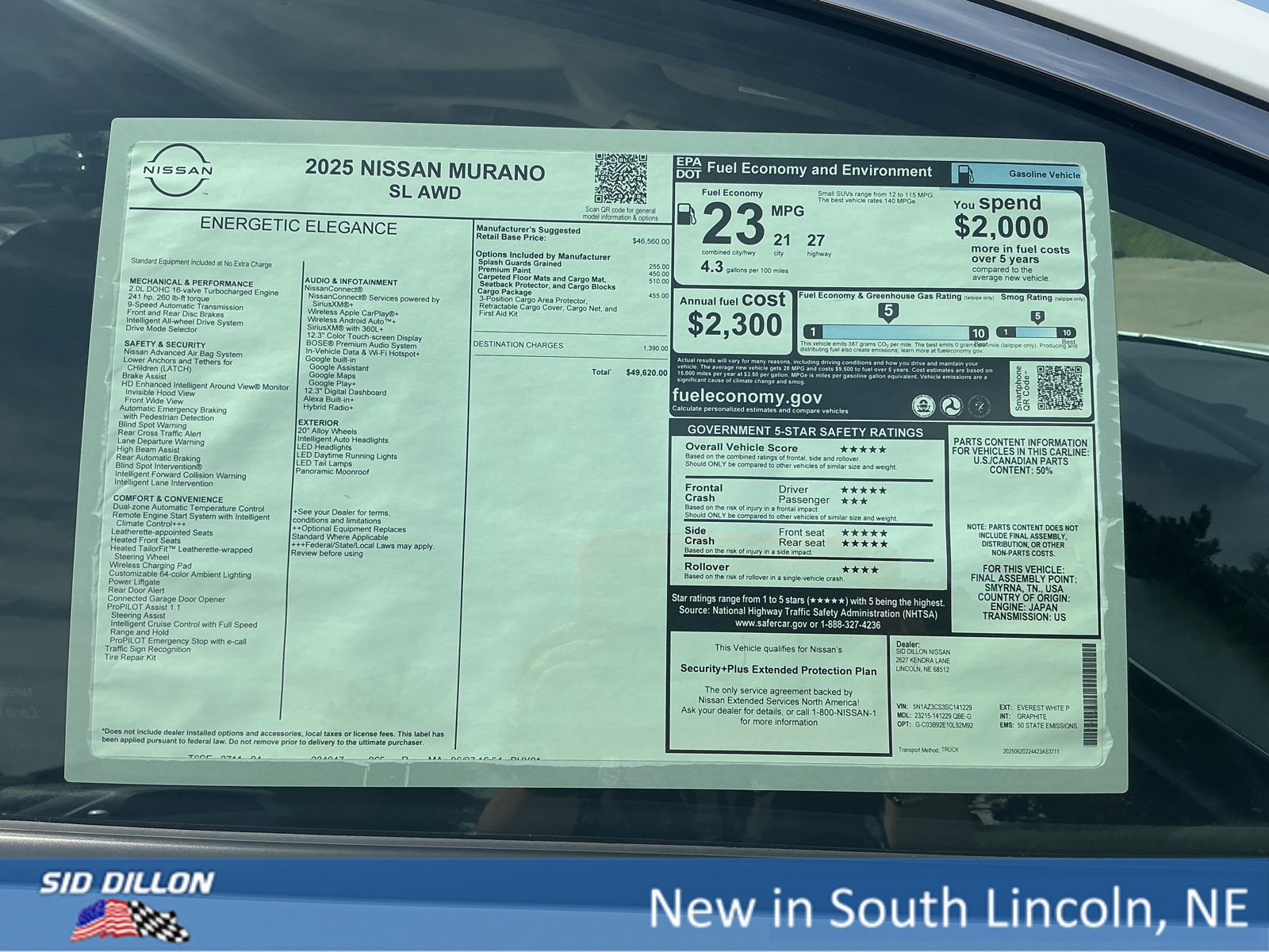 New 2025 Nissan Murano SL w/ Cargo Package image 13