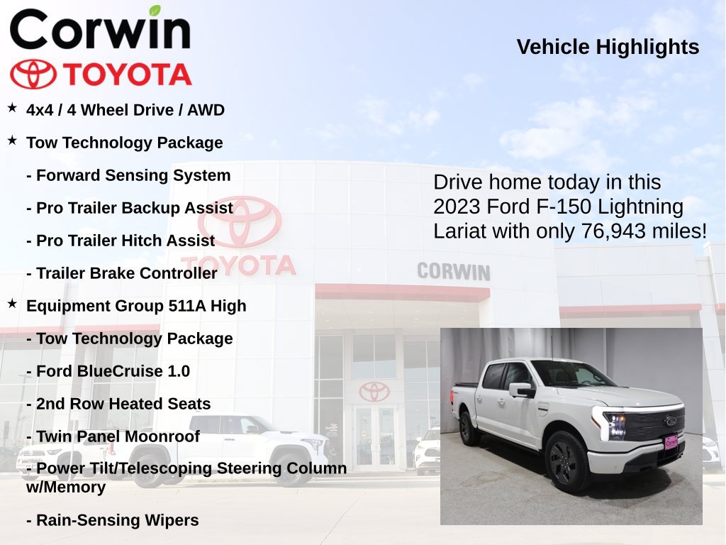 Used 2023 Ford F150 Lightning Lariat w/ Equipment Group 511A High AWD/4WD image 7