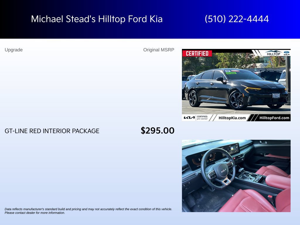 Certified 2026 Kia K5 GT-Line w/ GT-Line Red Interior Package FWD image 6