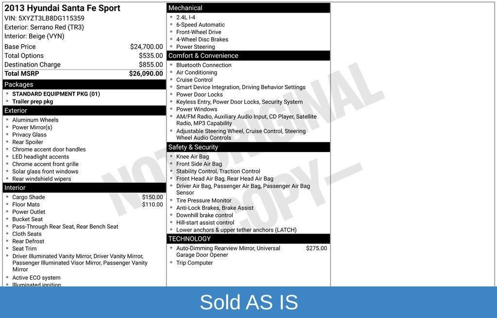 Used 2013 Hyundai Santa Fe Sport FWD image 28