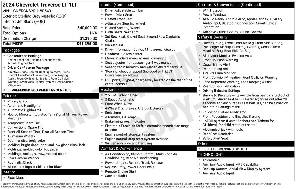 Used 2024 Chevrolet Traverse LT image 27
