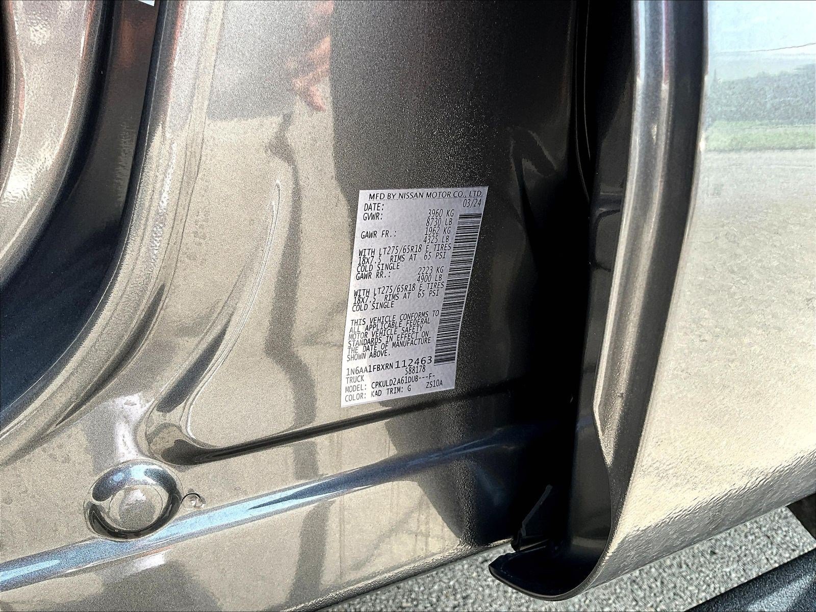 Certified 2024 Nissan Titan PRO-4X AWD/4WD image 19