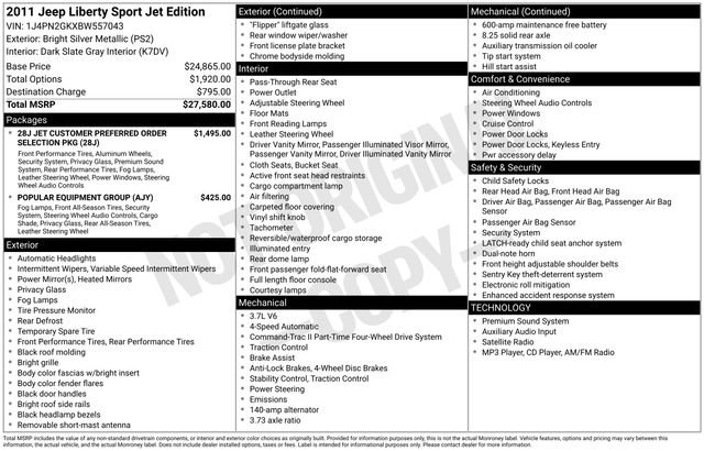 Used 2011 Jeep Liberty Sport AWD/4WD image 34