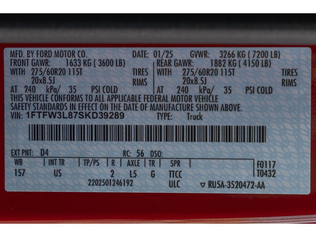 New 2025 Ford F150 XLT w/ Equipment Group 302A MID image 31