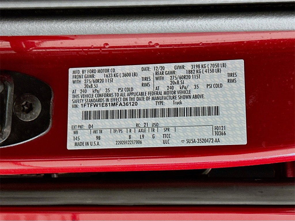 Used 2021 Ford F150 Platinum w/ Equipment Group 701A High image 27