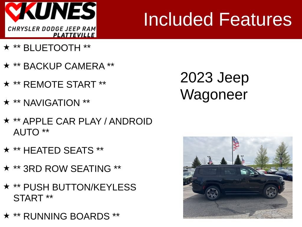 Used 2023 Jeep Wagoneer Series II AWD/4WD image 2