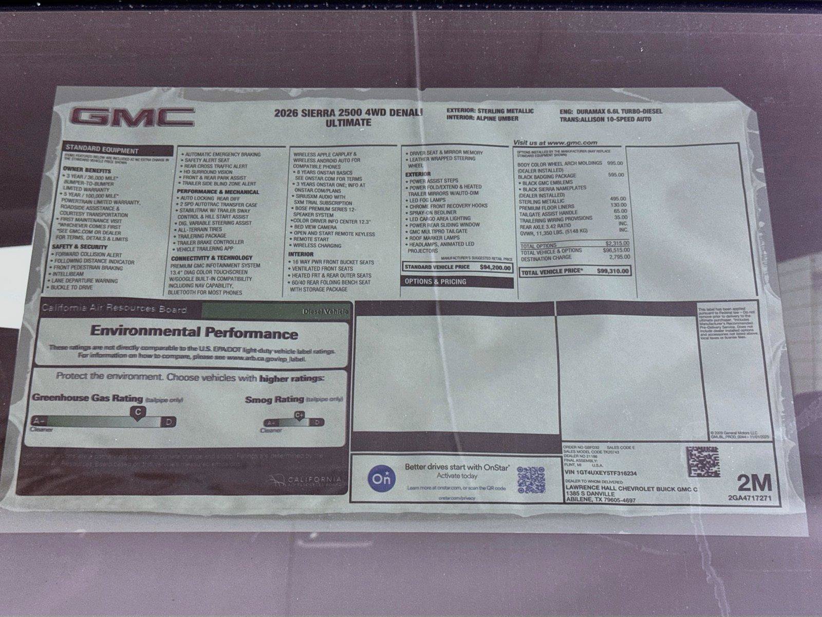 New 2026 GMC Sierra 2500 Denali Ultimate w/ LPO, Black Badging Package AWD/4WD image 20