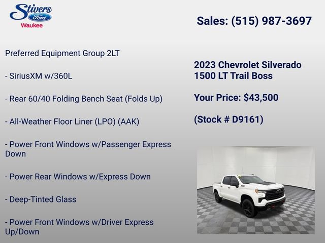 Used 2023 Chevrolet Silverado 1500 LT Trail Boss w/ Protection Package AWD/4WD image 8