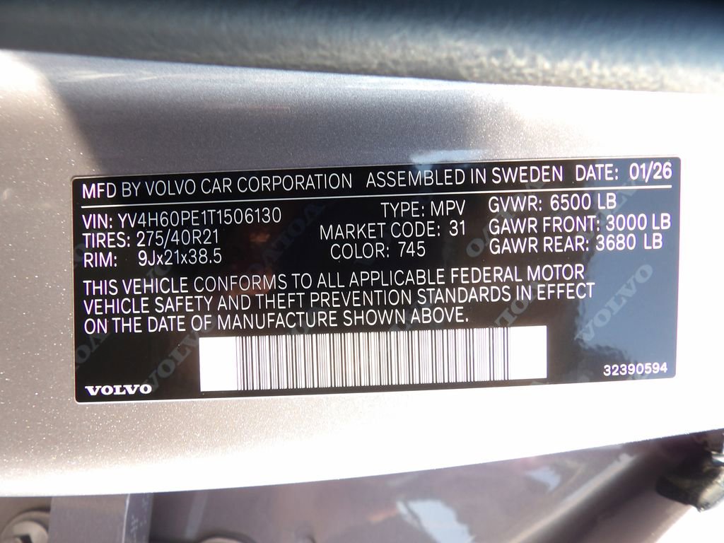 New 2026 Volvo XC90 T8 Plus w/ Protection Package Premier AWD/4WD image 31
