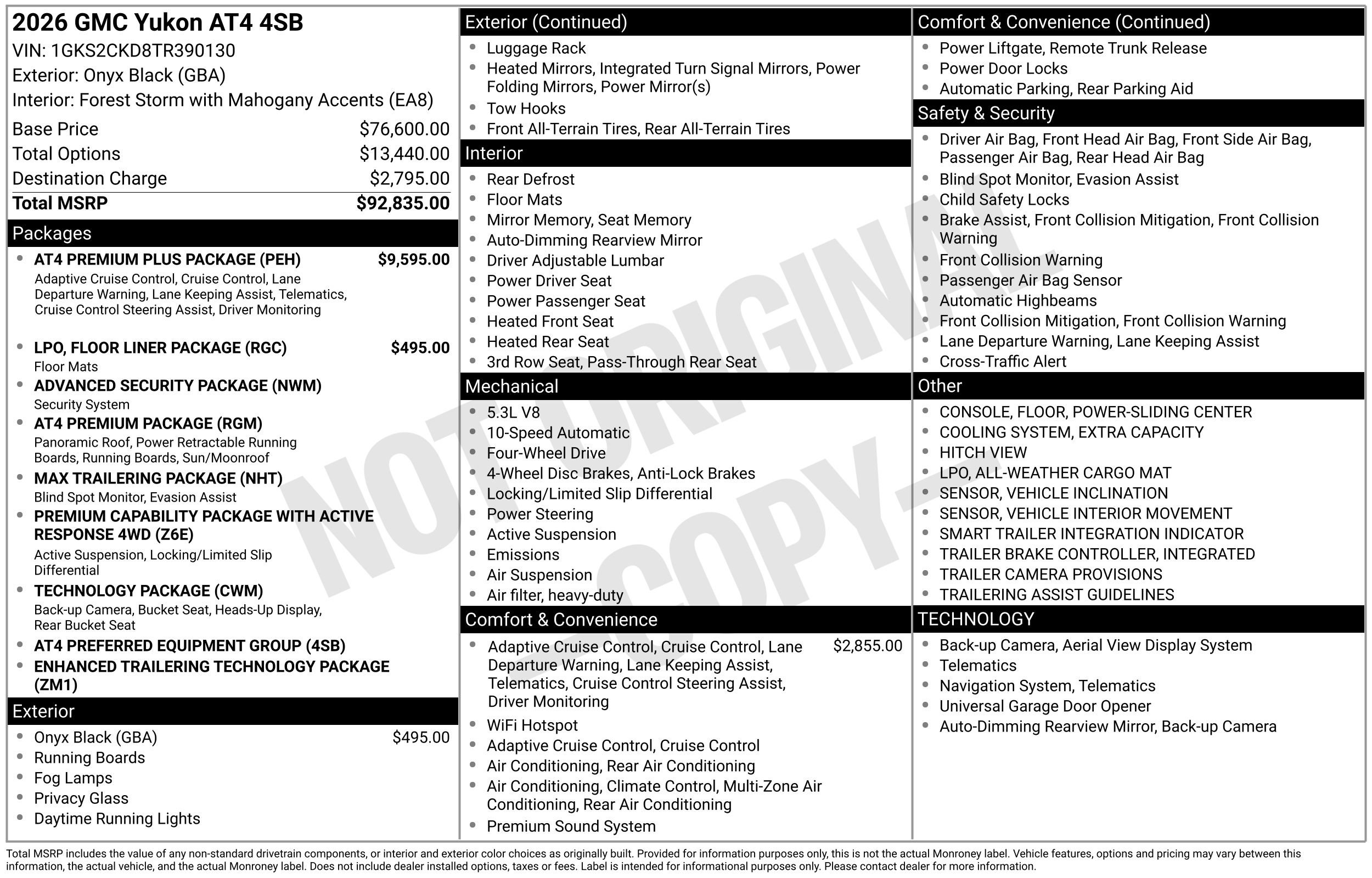 New 2026 GMC Yukon AT4 w/ AT4 Premium Plus Package AWD/4WD image 51