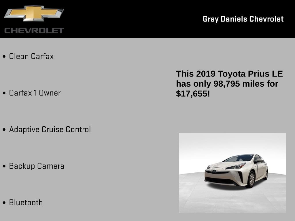 Used 2019 Toyota Prius LE FWD image 7