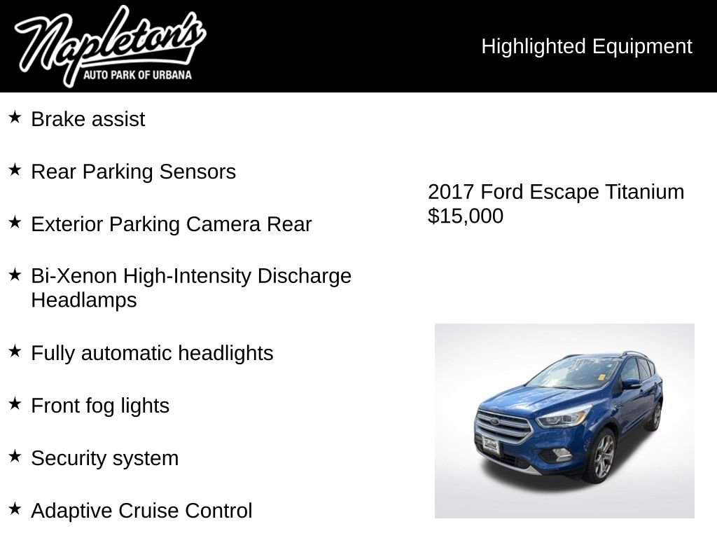 Used 2017 Ford Escape Titanium w/ Equipment Group 301A image 7