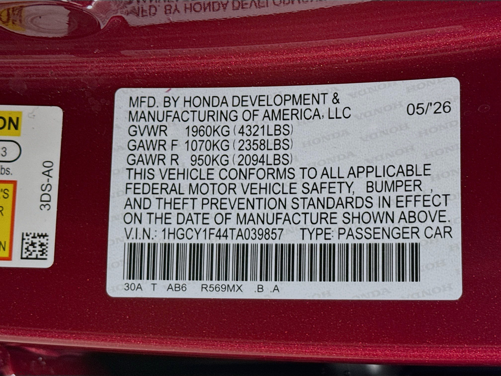 New 2026 Honda Accord SE image 38