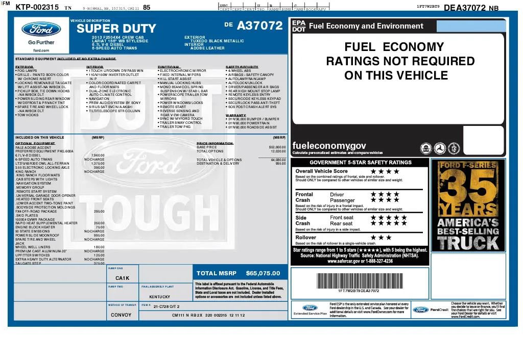 Used 2013 Ford F250 King Ranch w/ FX4 Off Road Pkg AWD/4WD image 25