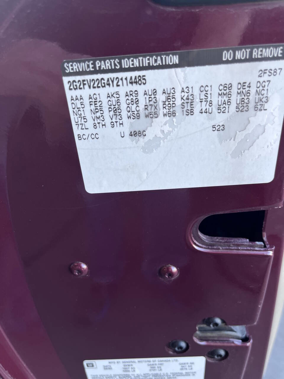 Used 2000 Pontiac Firebird Formula w/ Opt Pkg image 14