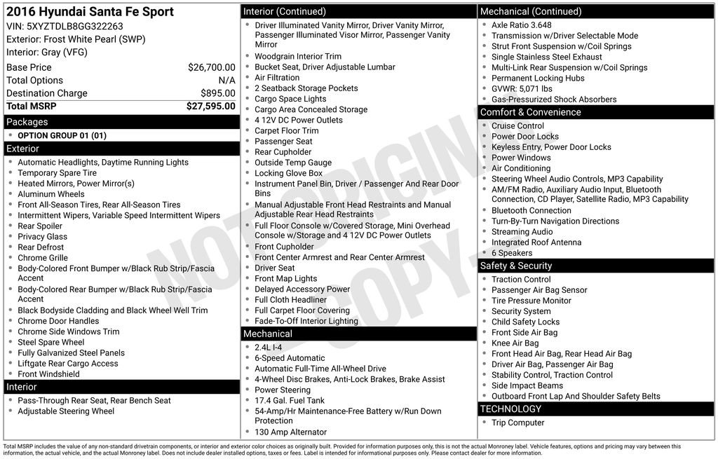 Used 2016 Hyundai Santa Fe Sport AWD/4WD image 37