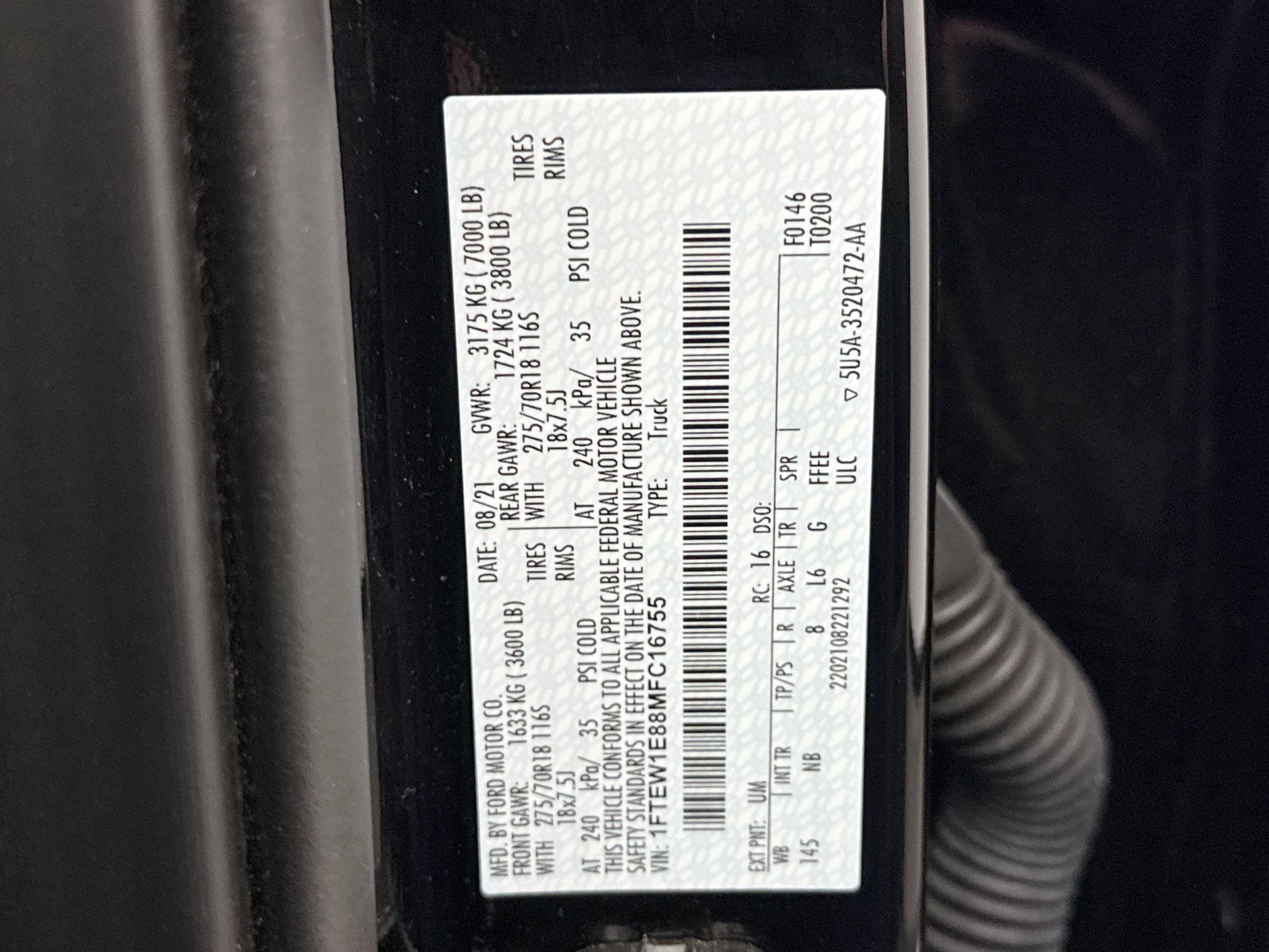 Used 2021 Ford F150 Tremor w/ Equipment Group 402A High AWD/4WD image 26