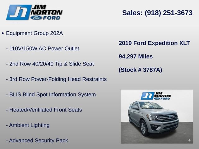 Used 2019 Ford Expedition XLT w/ Equipment Group 202A AWD/4WD image 8