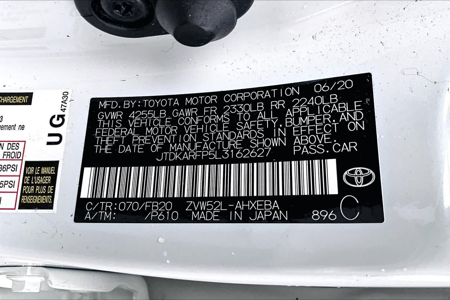 Certified 2020 Toyota Prius Prime LE FWD image 33