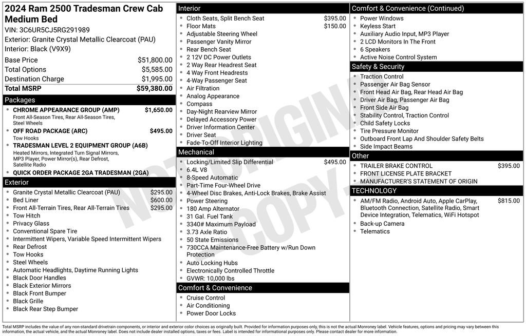 Used 2024 RAM 2500 Tradesman w/ Chrome Appearance Group image 4
