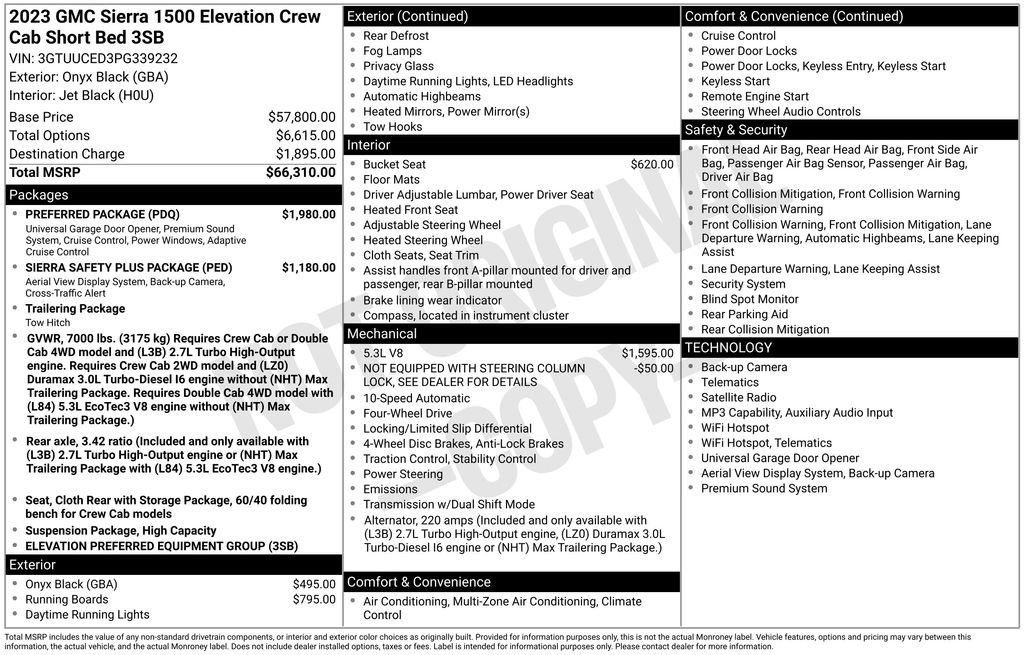 Used 2023 GMC Sierra 1500 Elevation w/ Preferred Package image 4