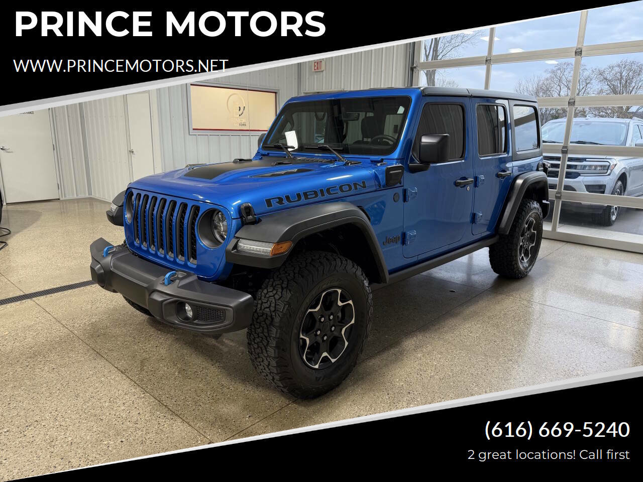 Used 2023 Jeep Wrangler Unlimited Rubicon 4xe w/ Cold Weather Group image 1