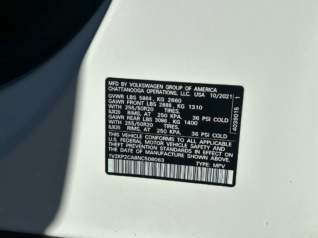 Used 2022 Volkswagen Atlas SE AWD/4WD image 10