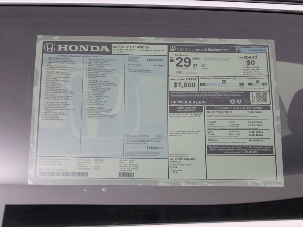 New 2027 Honda CR-V EX image 24
