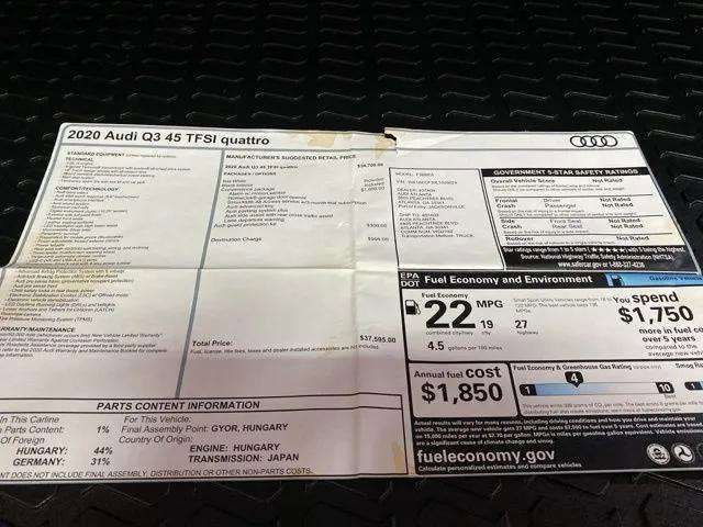 Used 2020 Audi Q3 2.0T Premium w/ Convenience Package image 96