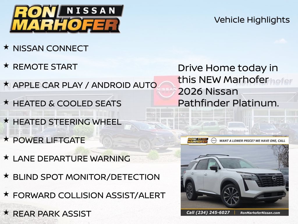 New 2026 Nissan Pathfinder Platinum w/ Accent Package AWD/4WD image 15