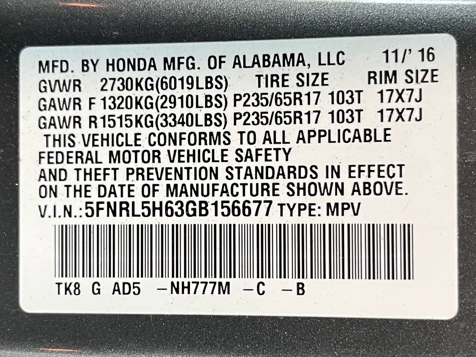 Used 2016 Honda Odyssey EX-L image 18