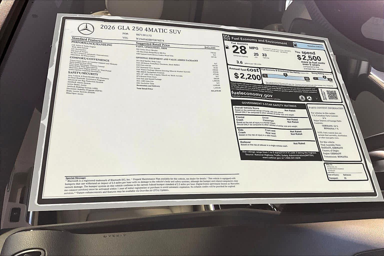 New 2026 Mercedes-Benz GLA 250 4MATIC image 18