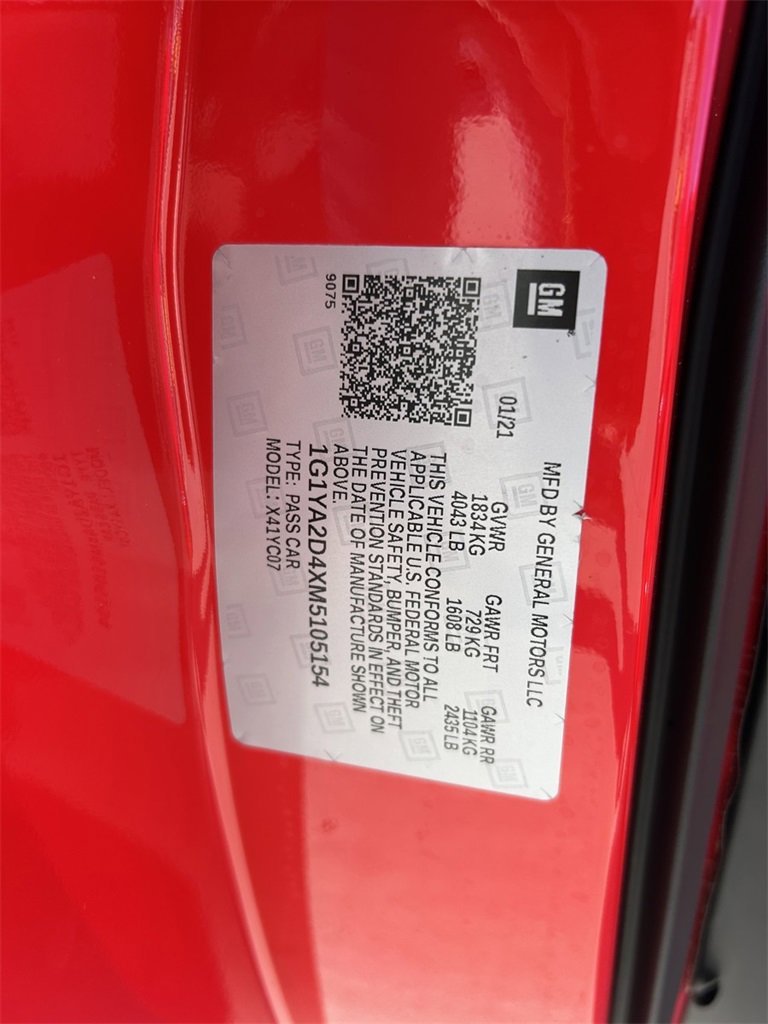 Used 2021 Chevrolet Corvette Stingray Coupe w/ Z51 Performance Package image 10