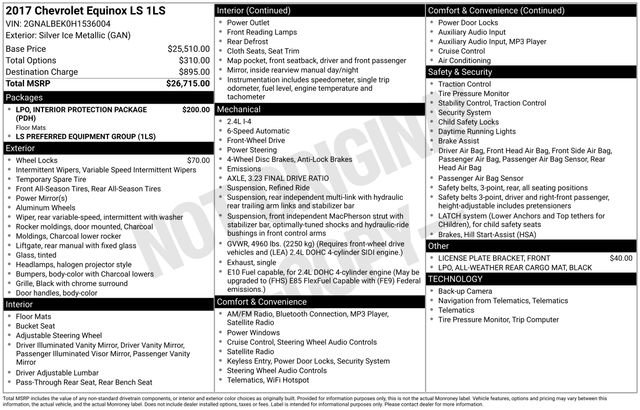 Used 2017 Chevrolet Equinox LS image 4