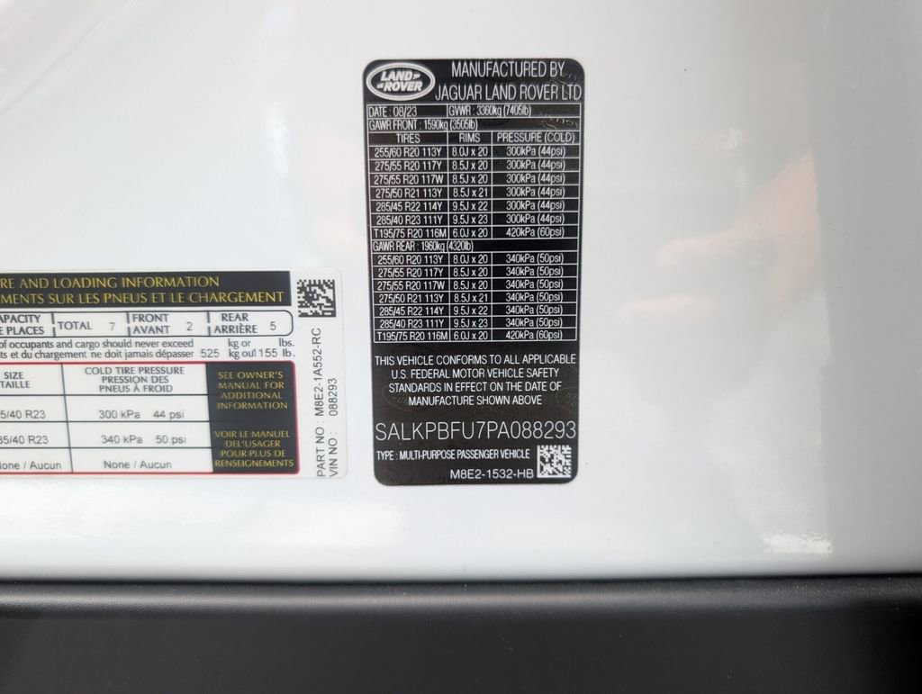 Used 2023 Land Rover Range Rover Long Wheelbase SE AWD/4WD image 26