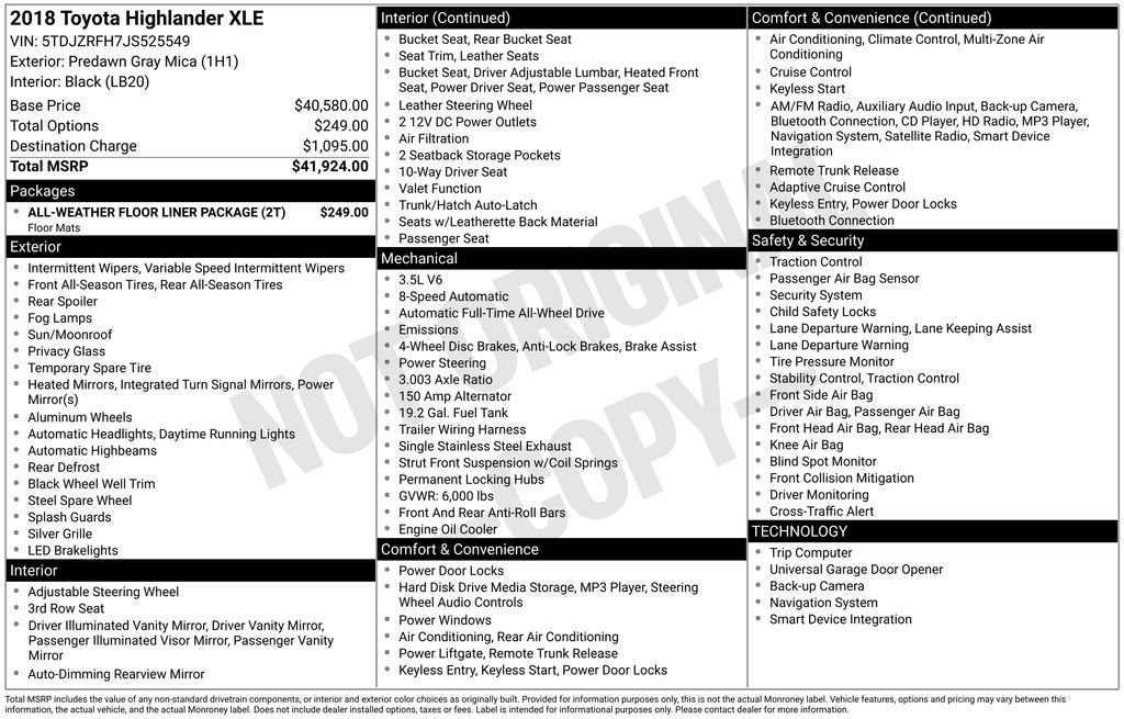 Used 2018 Toyota Highlander XLE image 23