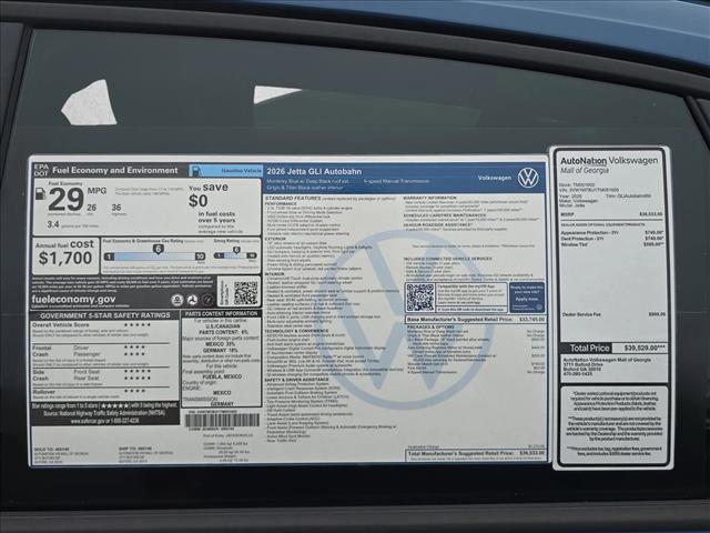 New 2026 Volkswagen Jetta GLI Autobahn FWD image 12