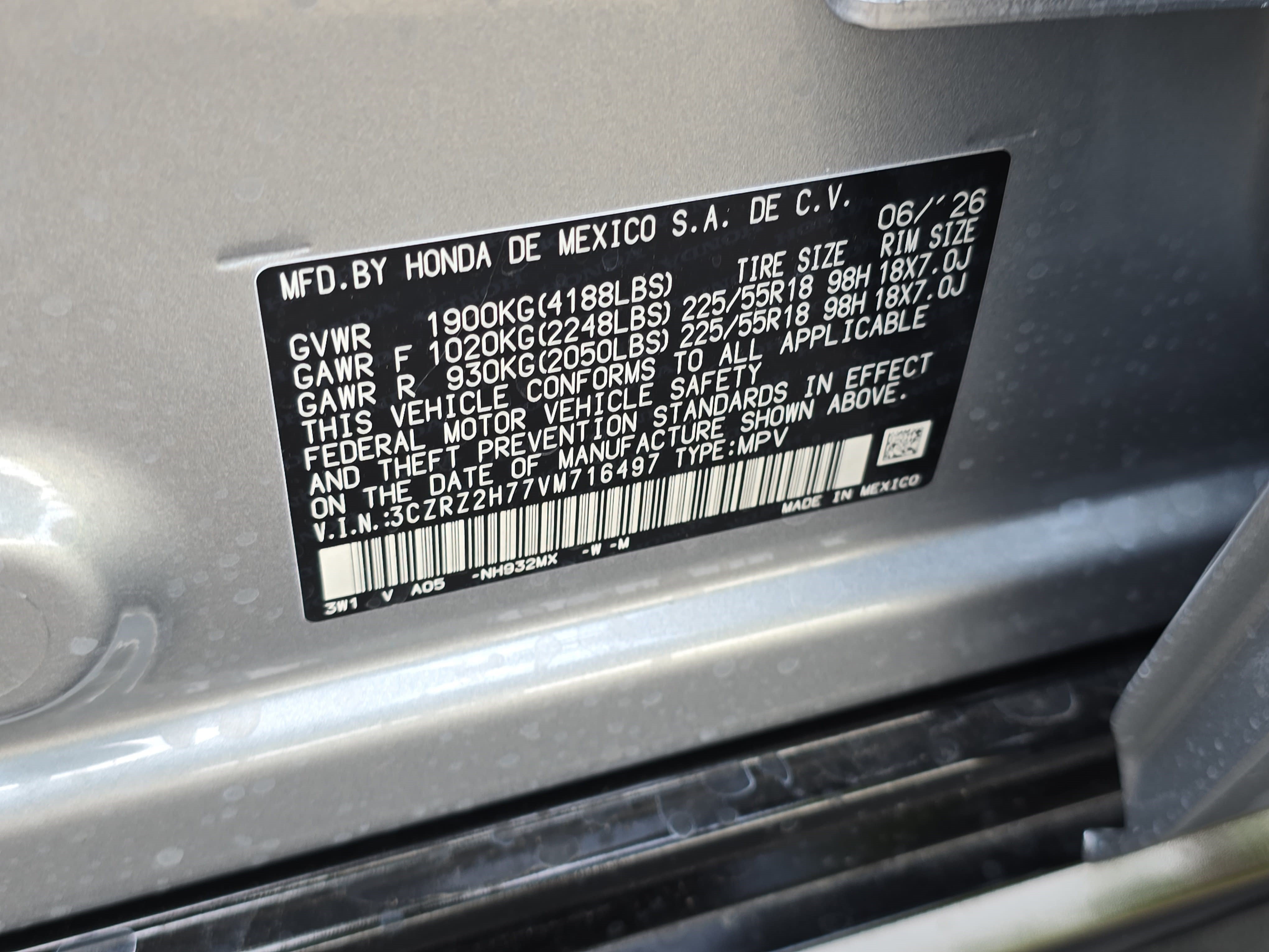 New 2027 Honda HR-V EX-L image 36