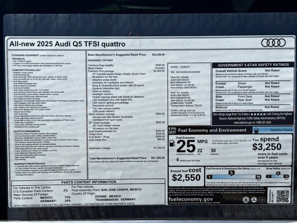 Certified 2025 Audi Q5 2.0T Premium Plus w/ Premium Plus image 21