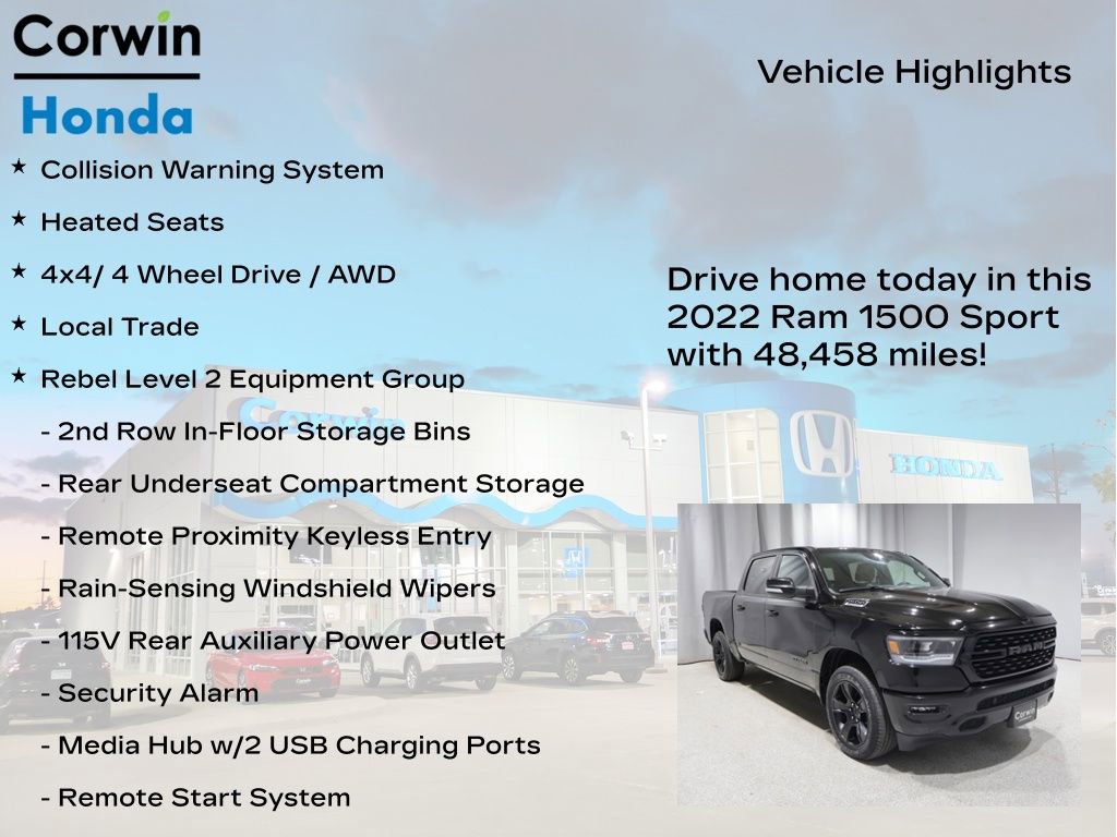 Used 2022 RAM 1500 Sport w/ Rebel Level 2 Equipment Group AWD/4WD image 6